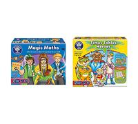 Orchard Toys Magic Maths, Magic Ink Reveals the Answer & Times Tables Heroes Maths Game for Children to Learn and Practise Times Tables 2-12, Maths Toys, Multiplication Bingo & Educational Board Game