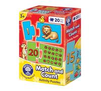 Orchard Toys Match and Count Educational Jigsaw Puzzles for Kids Age 3+ | Learn to count from 1-20. Learning resource and maths activity to teach numbers. Childrens matching toy. 20 in a box.