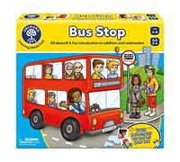 ORCHARD TOYS Moose Games Bus Stop Game. A Fun Introduction to Addition and Subtraction. Pick up and Drop Off Passengers on Your Bus. for Ages 4-8 and for 2-4 Players