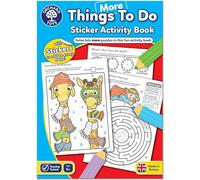 Orchard Toys More Things To Do Sticker Colouring Activity Book, Educational Colouring Activity Book for Kids Age 5 Years +, Perfect for Parties.,Multicolor,21cm x 2cm x 29cm