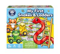 Orchard Toys My First Snakes & Ladders Game - Large Toddler Games w/Giant Colourful 3D Playing Pieces - Children's and Kids Board Games Age 3+ Years - for 2-4 Players