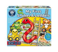 Orchard Toys My First Snakes & Ladders Game for Kids - Large Toddler Games w/Giant Colourful 3D Playing Pieces - Children's and Kids Board Games Age 3-6 Years - For 2-4 Players