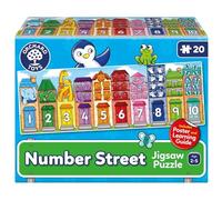 Orchard Toys Number Street Jigsaw Puzzle, 20-Piece 1-20 Educational Puzzle, Perfect for Kids Age 2-5, Educational Toy