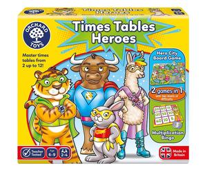 Orchard Toys Orchard Times Tables Heroes Game Orchard Toys Multicolor