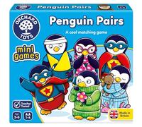 Orchard Toys Penguin Pairs, Fun Memory Matching Game for Kids Aged 3+ Develops Memory, Concentration, and Cognitive Skills Ideal for 2-4 Players, Travel-Friendly, Durable Cards for Long-Lasting Play