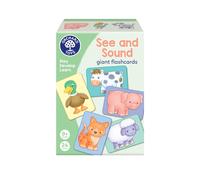 ORCHARD TOYS See and Sound Giant Flashcards for Babies and Toddlers 9 months+ Educational Animal Farm Activity and Learning Game