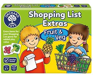 Orchard Toys Shopping List Extras Pack - Fruit & Veg Educational Game for Kids, Add On Pack to Shopping List, Age 3-7, Toddlers.