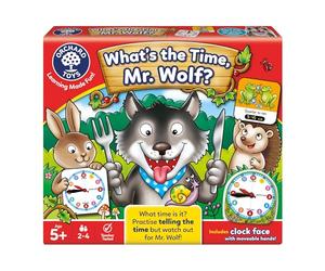 Orchard Toys What's the Time, Mr Wolf Game, Educational Game For Children Aged 5+, Teaches Time Telling, Includes Moveable Clockface