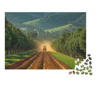 Orchard Tractor Shuttles through The Fields Puzzle 1000pcs (75x50cm) Erwachsene Puzzle,Home Decor