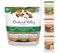 Orchard Valley Harvest Active Snack Pack Mix, 28.3 g Bags (Variety Pack of 30), Antioxidant Mix, Cranberry Almond Cashew, Omega-3 Trail Mix, Snacks for Adults and Kids, Gluten Free