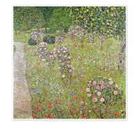 Orchard with roses Poster by Gustav Klimt 40 x 40 cm Green Wall art Wall decor