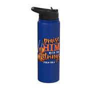 Orchestra Cello Player Praise Him with The Strings Cello Stainless Steel Insulated Water Bottle