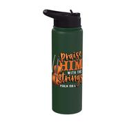 Orchestra Cello Player Praise Him with The Strings Cello Stainless Steel Insulated Water Bottle