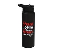 Orchestra Cello Player Praise Him with The Strings Cello Stainless Steel Insulated Water Bottle