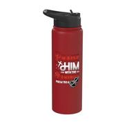 Orchestra Cello Player Praise Him with The Strings Cello Stainless Steel Insulated Water Bottle