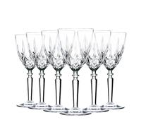 12x Wine Glasses Set RCR Crystal Cut Glass Stemware Goblets White Red 290ml