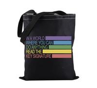 Orchestra Director Tote Bag Where You Can Be Anything Read The Key Signature Tote Bag Music Teacher Gift (Key Signature-tb)