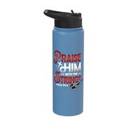 Orchestra Violin Player Praise Him with The Strings Violin Stainless Steel Insulated Water Bottle