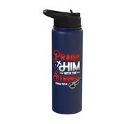 Orchestra Violin Player Praise Him with The Strings Violin Stainless Steel Insulated Water Bottle