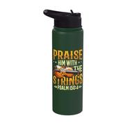 Orchestra Violin Player Praise Him with The Strings Violin Stainless Steel Insulated Water Bottle