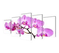 (orchid, 200 x 100 cm) vidaXL Canvas Wall Print Set Home Artwork 200x100cm/100X50cm Multi Models