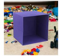 (Orchid) 6pc Foldable Fabric Cube Storage Boxes Collapsible Kids Toys Organiser