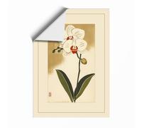 Orchid and Insect Japandi Unframed Wall Art Print A2 (59.4×42cm), Wall Decor for Living Room, Bedroom, Office & Home, Art Gift