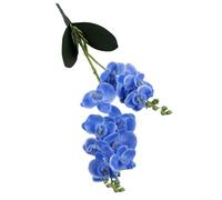 Orchid Artificial Flower Artificial Butterfly Orchid Bouquet, Fake Moth Orchids Flowers, Home Decor Phalaenopsis Artificial Flower Potted(Blue)
