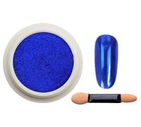 Orchid Blue Chrome Mirror Nail Powder, LILAH'S NAILS. Metallic Nail Art Pigment Powder Set, Shiny Nail Glitter Powder with Magic Mirror Effect for Nail Art Design Decoration.