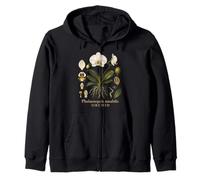 Orchid Botanical Anatomy Vintage Floral Science Study Zip Hoodie