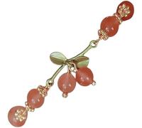 Orchid Bracelet, Cute Cherry Pendant, Hand Ring, Fresh Pearl Bracelet for Students, for Her Bracelet, Forearm, one size, Copper, No Gemstone