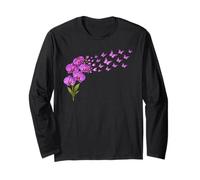 Orchid Butterfly Flower Gardening Floral Long Sleeve T-Shirt
