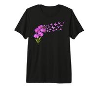 Orchid Butterfly Flower Gardening Floral Premium T-Shirt