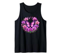 Orchid Butterfly Flower Gardening Floral Tank Top