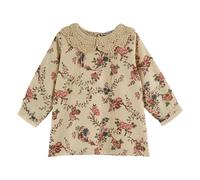 Orchid Crochet Neck Dress Beige 9 months