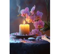 Orchid Diamond Painting Kits for Adults, 5D DIY Zen Diamond Art Kits for Adults Beginners, 40x50 cm Full Drill Painting with Diamonds Crystal Gem Art for Room Wall Decor and Home Decor, Gifts, R-13