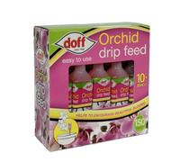 Orchid Drip Feeder 10x30ml - Automatic Slow-Release Fertiliser & Bloom Booster for Hanging Baskets, Balcony & Indoor Planters - Easy-Fit Drip Irrigation System for Orchids, Succulents & Houseplants
