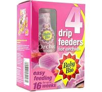 Orchid Drip Feeders 40ml Bottles Pack of 4 Long-Lasting Plant Food for Healthy Orchid Growth Easy-to-Use Liquid Fertilizer