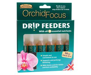 Orchid Feed Easy Drip Feeders House Plant Nutrients Growth Technology 6 x 38ml