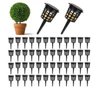 Orchid Fertilizer Holder - 50 Pieces Slow-Release Nutrient Baskets With Covers, Animal-Proof Root Health Fertilizer Box, Gardening Hardware, Protective Plant Feeders For Outdoor Orchids And Bonsai