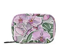 Orchid Floral Colorful Sticker Style Travel Bag with Detachable Compartments Portable Pill Organizer Travel