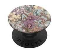 Orchid Floral Wildflowers Pattern Graphic PopSockets Swappable PopGrip