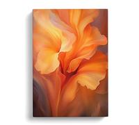Orchid Flower Abstract Art Canvas Print | Gallery Wrapped 30mm Frame Wall Art | 30x20 inches | Ready to Hang | Abstract Floral Picture | Living Room Bedroom Lounge Office
