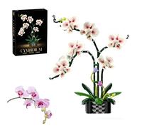 Orchid Flower Building Blocks Kit, 736 Pcs Botanical Collection Model for Home Decoration, Artificial Floral Building Bricks Kit, Ideas Gifts for Birthdays and Anniversaries for Him and Her