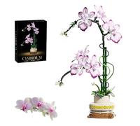 Orchid Flower Building Blocks Set, 696PCS Artificial Flower Plant Toys Building Kit, Botanical Collection Model for Home Décor, Great Gifts for Birthday and Anniversary for Her and Him(13114)