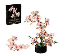 Orchid Flower Building Blocks Set - 866PCS Phalaenopsis Bricks Kit with Pot, Home Office Decor, DIY Botanical Collection for Adults, Gift for Women Birthday, Mother's Day