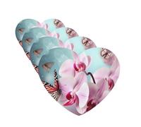 Orchid Flower Butterfly Soft Fresh Spring Car Air Fresheners Cards 4 Pcs Hanging Fragrance Scented Cards Long-Lasting Car Aromatherapy Tablets for Wardrobe Bathroom Car Interior Mirror Pendant Gifts
