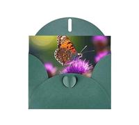 Orchid Flower Butterfly Soft Fresh Spring.. Print Blank Cards and Envelopes 5" x 6" for Wedding Birthday Invitations and All Occasions