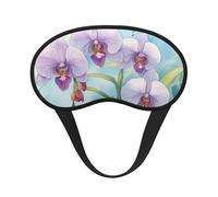 Orchid Flower Butterfly Soft Fresh Spring Print Fashion Sleep Eye Mask for Men Women, 100% Blackout Eye Mask, Soft Covering Strong Light, Suitable for Travel/Yoga/Nap