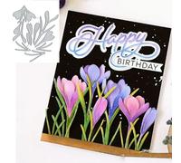 Orchid Flower Leaf Metal Die Cuts,Spring Flower Leaf Cutting Dies Cut Stencils DIY Scrapbooking Decorative Embossing Paper Scrapbooking Card Making